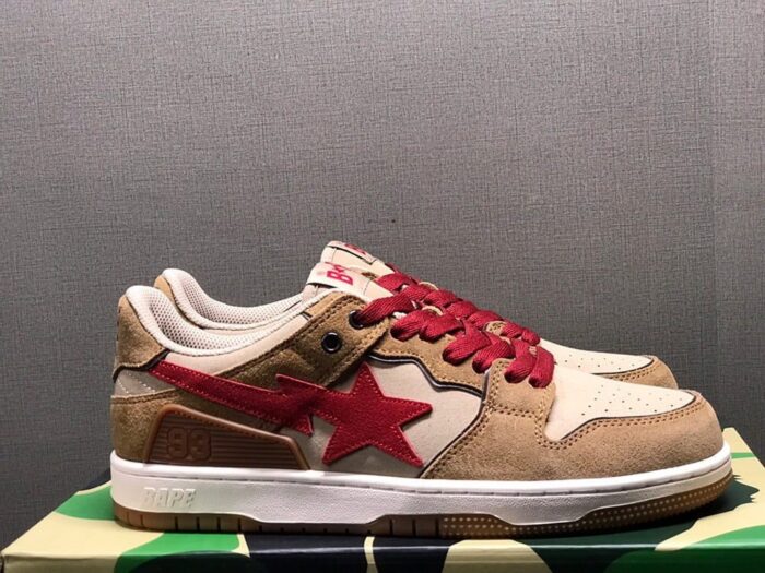 Bape Sk8 Sta Low 'Wheat Red' - Image 10