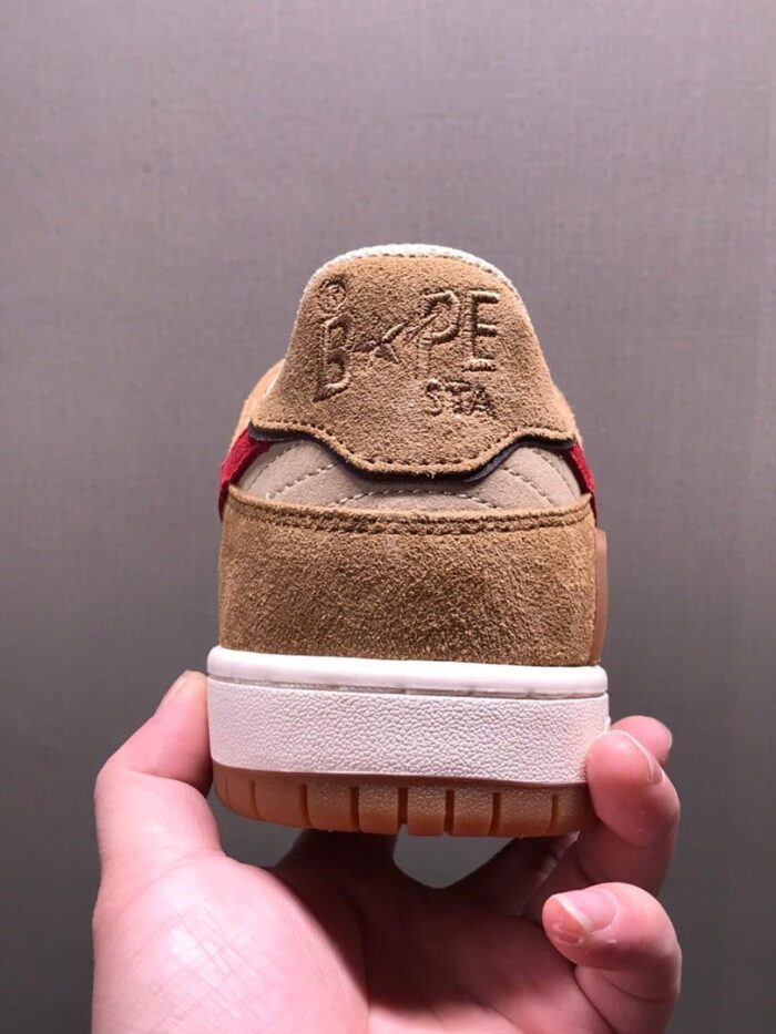 Bape Sk8 Sta Low 'Wheat Red' - Image 8