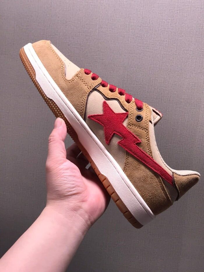 Bape Sk8 Sta Low 'Wheat Red' - Image 7