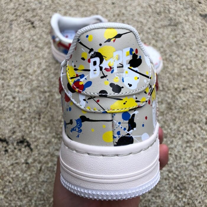 BAPESTA LOW 'PAINT SPLATTER - IVORY' - Image 8