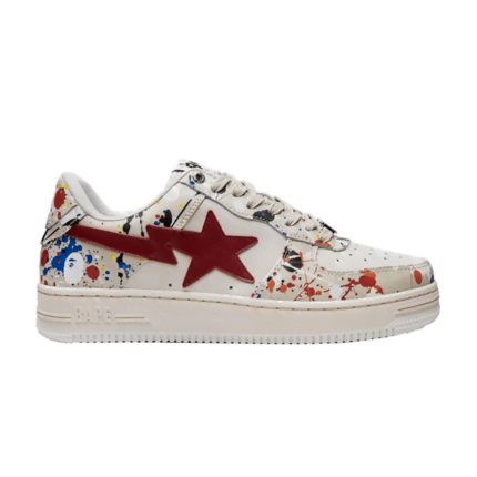 BAPESTA LOW 'PAINT SPLATTER - IVORY'