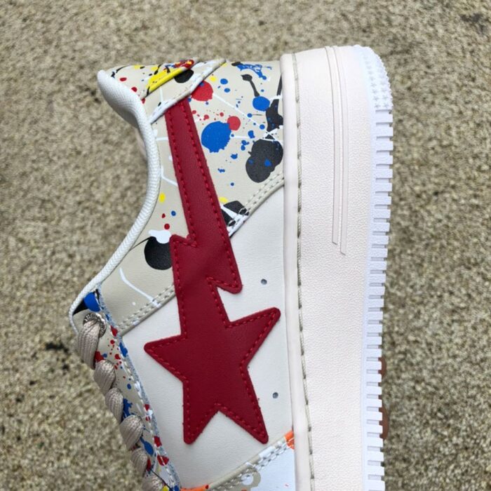 BAPESTA LOW 'PAINT SPLATTER - IVORY' - Image 4