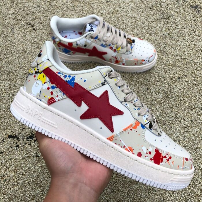 BAPESTA LOW 'PAINT SPLATTER - IVORY' - Image 3
