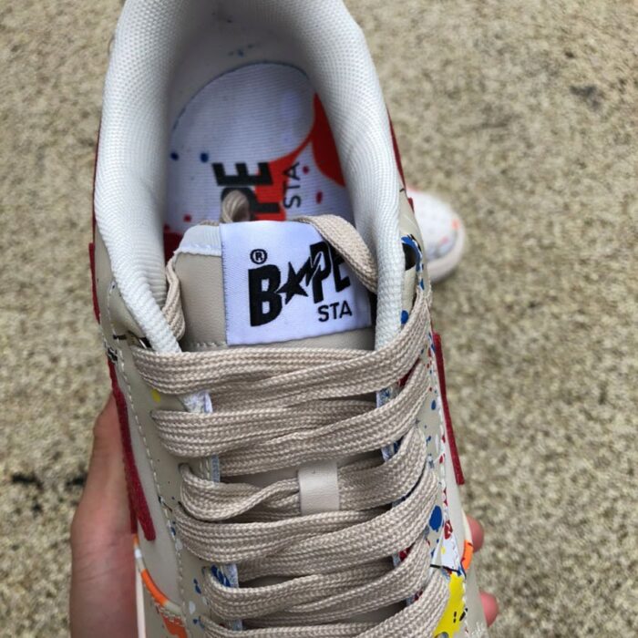 BAPESTA LOW 'PAINT SPLATTER - IVORY' - Image 7