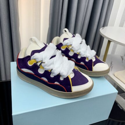 LANVIN × GALLERY DEPARTMENT LEATHER CURB SNEAKERS