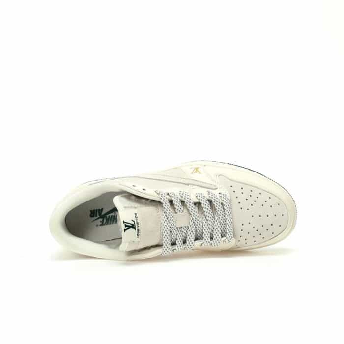 TRAVIS SCOTT X JORDAN 1 LOW OG SP ‘BEIGE/GREEN/GOLD LV’ - Image 4
