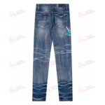 24Ss Blue Dragon Embroidered High Street Jeans - Image 2
