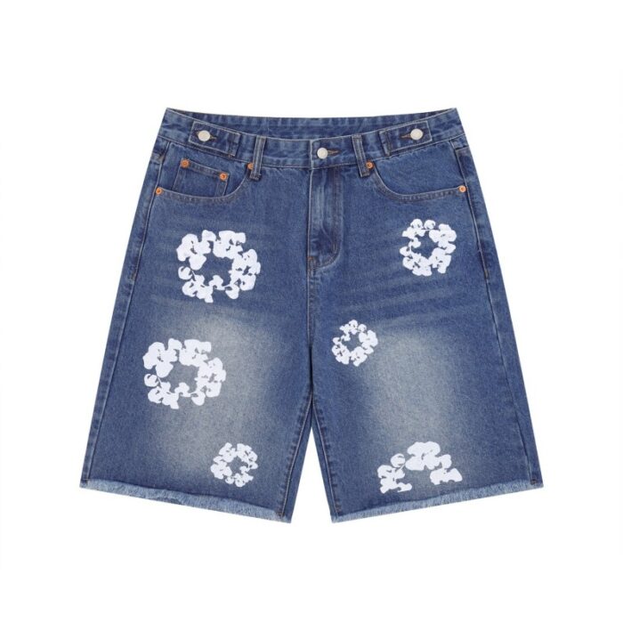 Denim Tears Cotton Wreath Denim Shorts - Image 4